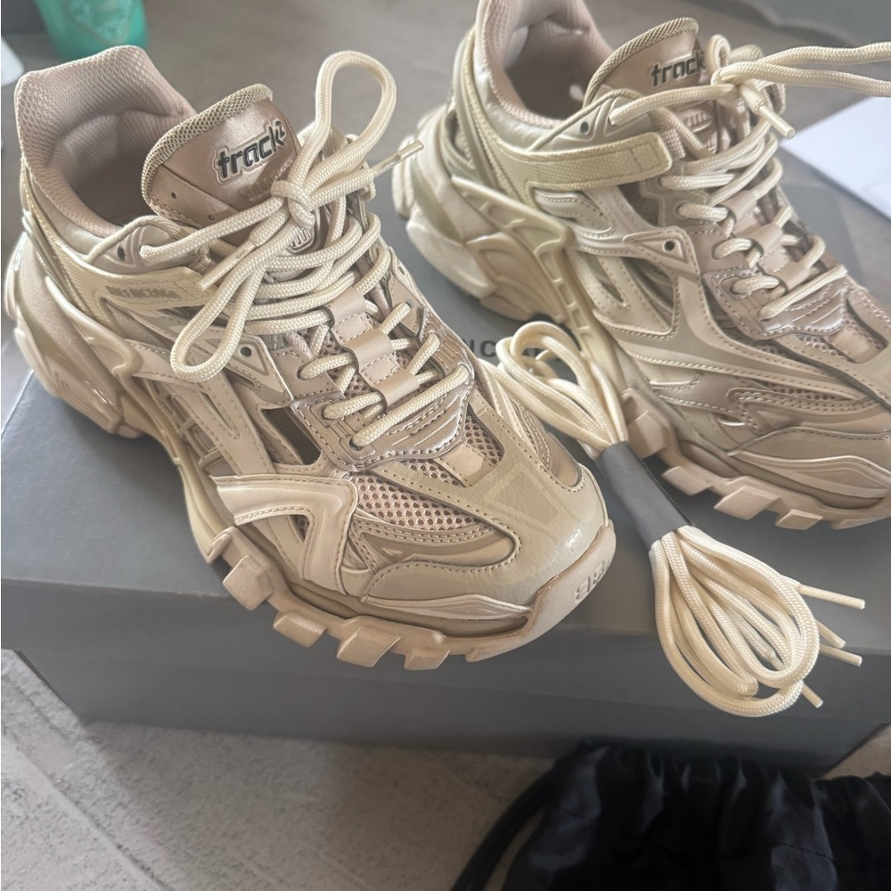 Balenciaga Beige Track Sneakers